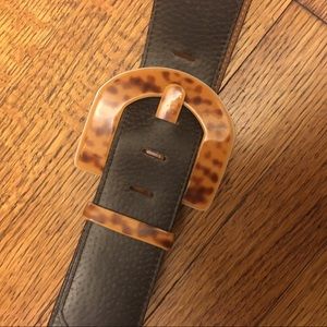 Grey and tortoise shell belt